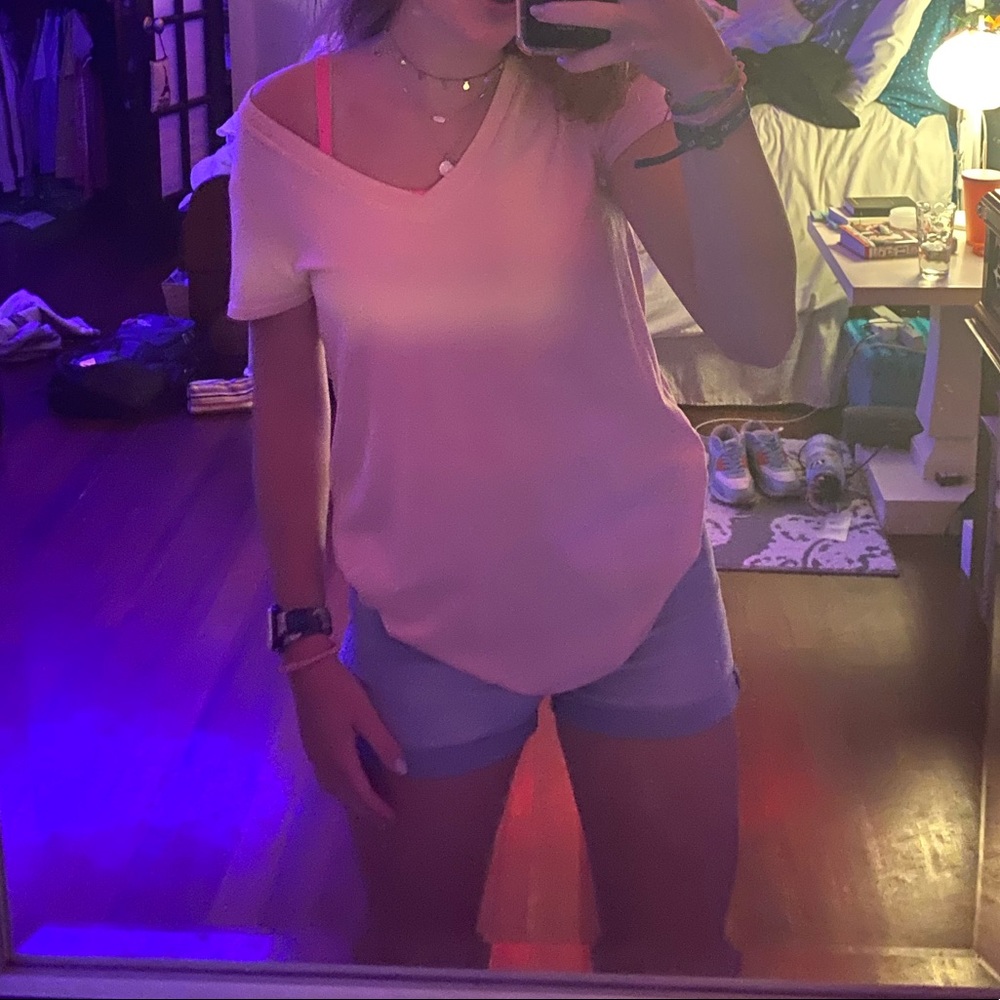 light pink tee